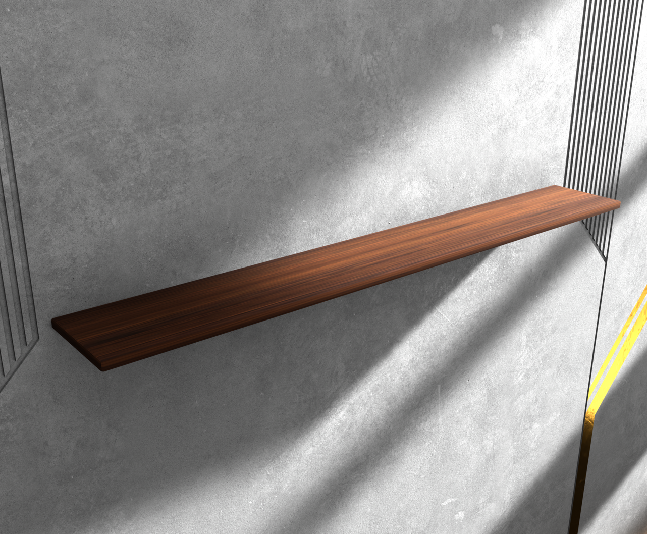 رف جدار سمك 18ملم